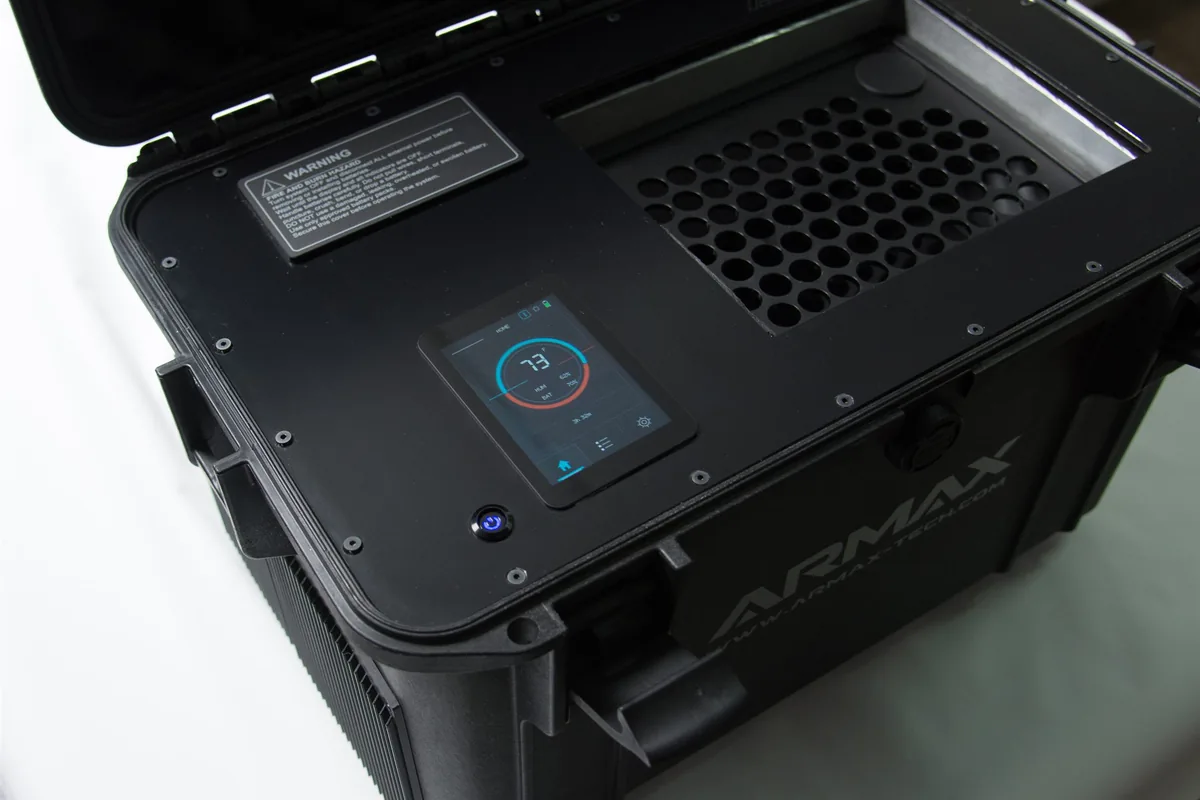 ARMAX open case with touchscreen and ventilated ammunition compartment